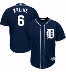 Youth Detroit Tigers #6 Al Kaline Navy Blue Cool Base Stitched MLB Jersey