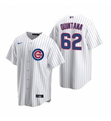 Men's Nike Chicago Cubs #62 Jose Quintana White Home Stitched Baseball Jersey