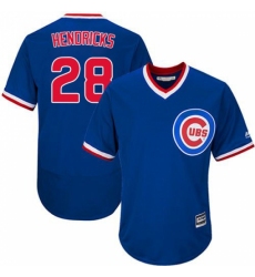 Men's Majestic Chicago Cubs #28 Kyle Hendricks Royal Blue Cooperstown Flexbase Authentic Collection MLB Jersey