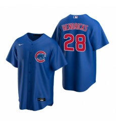 Men's Nike Chicago Cubs #28 Kyle Hendricks Royal Alternate Stitched Baseball Jersey