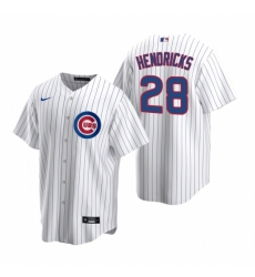 Men's Nike Chicago Cubs #28 Kyle Hendricks White Home Stitched Baseball Jersey