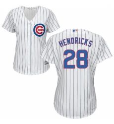 Women's Majestic Chicago Cubs #28 Kyle Hendricks Authentic White Home Cool Base MLB Jersey