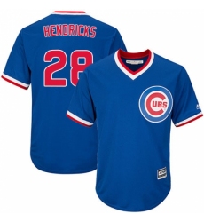 Youth Majestic Chicago Cubs #28 Kyle Hendricks Replica Royal Blue Cooperstown Cool Base MLB Jersey