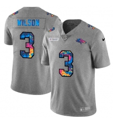 Men's Denver Broncos #3 Russell Wilson Nike Multi-Color 2020 NFL Crucial Catch NFL Jersey Greyheather