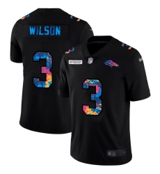 Men's Denver Broncos #3 Russell Wilson Nike Multi-Color Black 2020 NFL Crucial Catch Vapor Untouchable Limited Jersey