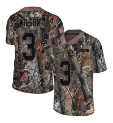 Men's Nike Denver Broncos #3 Russell Wilson Camo Stitched NFL Limited Rush Realtree Jersey