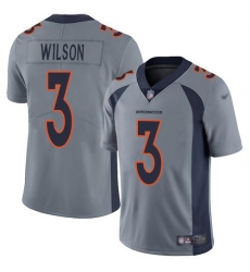 Men's Nike Denver Broncos #3 Russell Wilson Gray Stitched NFL Limited Inverted Legend Jersey