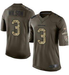 Men's Nike Denver Broncos #3 Russell Wilson Green Stitched NFL Limited 2015 Salute To Service Jersey