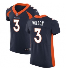 Men's Nike Denver Broncos #3 Russell Wilson Navy Blue Alternate Stitched NFL New Elite Jersey