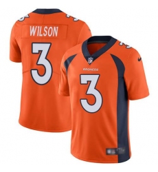 Men's Nike Denver Broncos #3 Russell Wilson Orange Team Color Stitched NFL Vapor Untouchable Limited Jersey