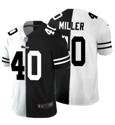 Men's Buffalo Bills #40 Von Miller Black V White Peace Split Nike Vapor Untouchable Limited NFL Jersey