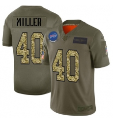 Men's Buffalo Bills #40 Von Miller Nike 2019 Olive Camo Salute To Service Limited NFL Jersey