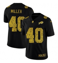 Men's Buffalo Bills #40 Von Miller Nike Leopard Print Fashion Vapor Limited NFL Jersey Black