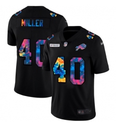 Men's Buffalo Bills #40 Von Miller Nike Multi-Color Black 2020 NFL Crucial Catch Vapor Untouchable Limited Jersey