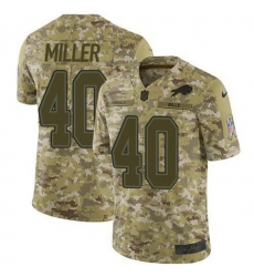 Men's Nike Buffalo Bills #40 Von Miller Camo Stitched NFL Limited 2018 Salute To Service Jersey