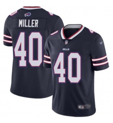 Men's Nike Buffalo Bills #40 Von Miller Navy Stitched NFL Limited Inverted Legend Jersey