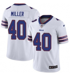 Men's Nike Buffalo Bills #40 Von Miller White Stitched NFL Vapor Untouchable Limited Jersey