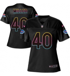 Women's Nike Buffalo Bills #40 Von Miller Black NFL Fashion Game Jersey