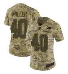 Women's Nike Buffalo Bills #40 Von Miller Camo Stitched NFL Limited 2018 Salute To Service Jersey