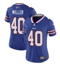 Women's Nike Buffalo Bills #40 Von Miller Royal Blue Team Color Stitched NFL Vapor Untouchable Limited Jersey