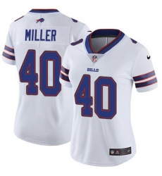 Women's Nike Buffalo Bills #40 Von Miller White Stitched NFL Vapor Untouchable Limited Jersey