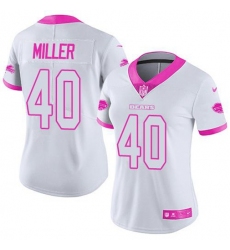 Women's Nike Buffalo Bills #40 Von Miller WhitePink Stitched NFL Limited Rush Fashion Jersey