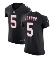 Men's Nike Atlanta Falcons #5 Drake London Black Alternate Stitched NFL New Elite Jersey