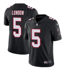 Men's Nike Atlanta Falcons #5 Drake London Black Alternate Stitched NFL Vapor Untouchable Limited Jersey