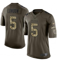 Men's Nike Atlanta Falcons #5 Drake London Green Stitched NFL Limited 2015 Salute To Service Jersey