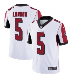 Men's Nike Atlanta Falcons #5 Drake London White Stitched NFL Vapor Untouchable Limited Jersey