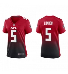 Women's Atlanta Falcons #5 Drake London Nike Red Vapor Untouchable Limited NFL Stitched Jersey