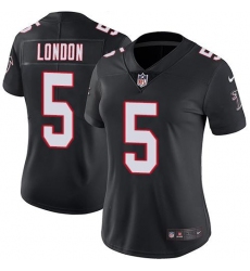 Women's Nike Atlanta Falcons #5 Drake London Black Alternate Stitched NFL Vapor Untouchable Limited Jersey