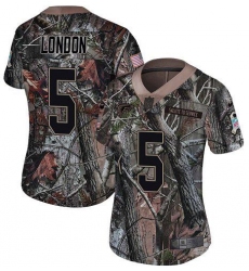 Women's Nike Atlanta Falcons #5 Drake London Camo Stitched NFL Limited Rush Realtree Jersey