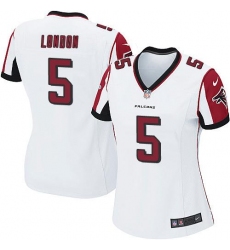 Women's Nike Atlanta Falcons #5 Drake London White Stitched NFL New Elite Jersey