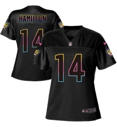 Women's Nike Baltimore Ravens #14 Kyle Hamilton Black NFL Fashion Game Jersey