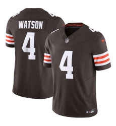 Men's Cleveland Browns #4 Deshaun Watson Nike Brown Vapor F.U.S.E. Limited Jersey