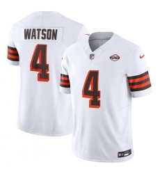 Men's Cleveland Browns #4 Deshaun Watson Nike White Vapor F.U.S.E. Limited Jersey