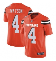 Men's Nike Cleveland Browns #4 Deshaun Watson Orange Alternate Stitched NFL Vapor Untouchable Limited Jersey