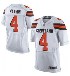 Men's Nike Cleveland Browns #4 Deshaun Watson White Stitched NFL New Elite Jersey