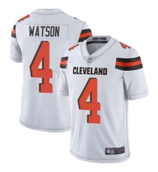 Men's Nike Cleveland Browns #4 Deshaun Watson White Stitched NFL Vapor Untouchable Limited Jersey