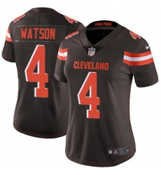 Women's Nike Cleveland Browns #4 Deshaun Watson Brown Team Color Stitched NFL Vapor Untouchable Limited Jersey