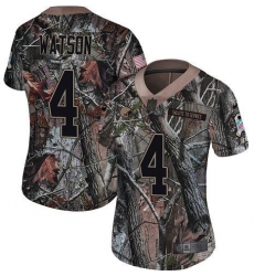 Women's Nike Cleveland Browns #4 Deshaun Watson Camo Stitched NFL Limited Rush Realtree Jersey