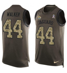 Men's Nike Jacksonville Jaguars #44 Travon Walker Green Stitched NFL Limited Salute To Service Tank Top Jersey