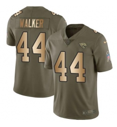 Men's Nike Jacksonville Jaguars #44 Travon Walker Olive Gold Stitched NFL Limited 2017 Salute To Service Jersey