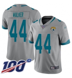 Men's Nike Jacksonville Jaguars #44 Travon Walker Silver Stitched NFL Limited Inverted Legend 100th Season Jersey