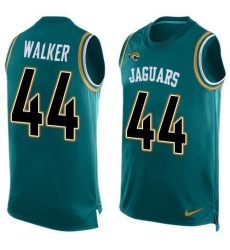 Men's Nike Jacksonville Jaguars #44 Travon Walker Teal Green Team Color Stitched NFL Limited Tank Top Jersey