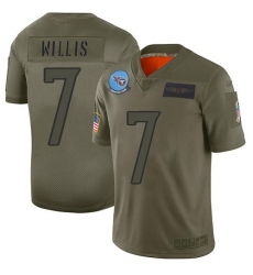 Men's Nike Tennessee Titans #7 Malik Willis Camo Stitched NFL Limited 2019 Salute To Service Jersey