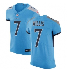 Men's Nike Tennessee Titans #7 Malik Willis Light Blue Alternate Stitched NFL Vapor Untouchable Elite Jersey