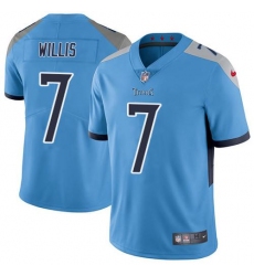 Men's Nike Tennessee Titans #7 Malik Willis Light Blue Alternate Stitched NFL Vapor Untouchable Limited Jersey