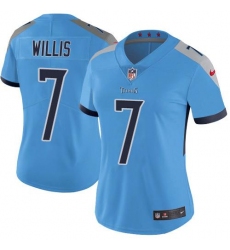 Women's Nike Tennessee Titans #7 Malik Willis Light Blue Alternate Stitched NFL Vapor Untouchable Limited Jersey